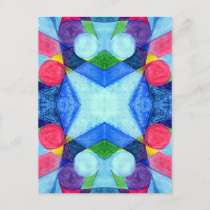 Geometric Skittles Postcard