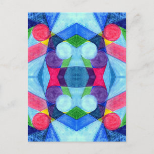 Geometric Skittles Postcard