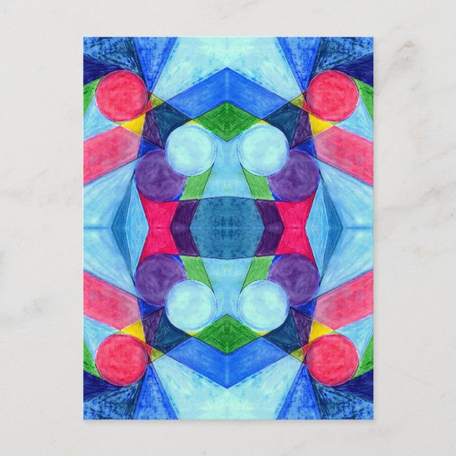 Geometric Skittles Postcard (Front)
