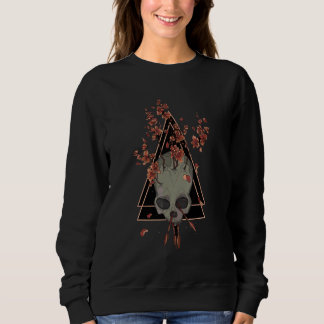 Geometric Skull Arrows Dark Gothic Art Sweatshirt