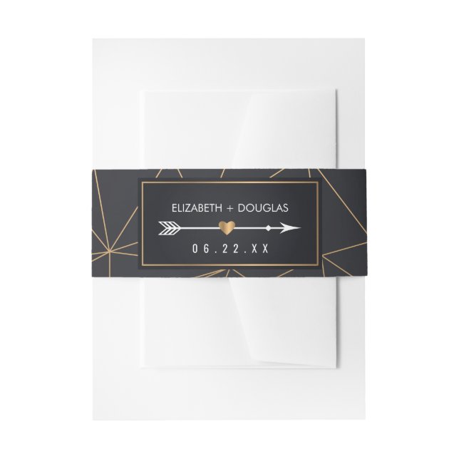 Geometric Skull Invitation Belly Band (Front Example)