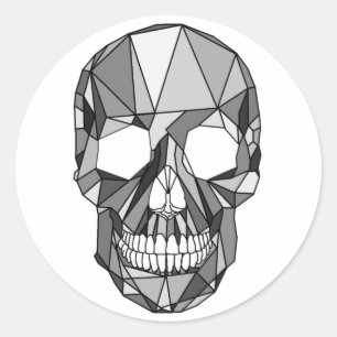 Geometric Skull Sticker