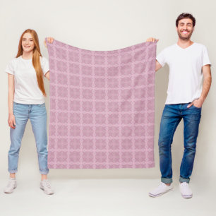 Geometric smoky lilac art deco fleece blanket