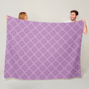 Geometric smoky lilac art deco fleece blanket