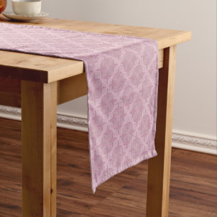 Geometric smoky lilac art deco short table runner