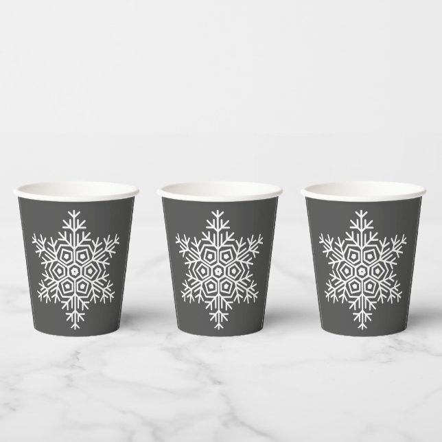 geometric snowflake paper cups (Multi)