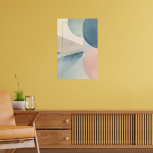 Geometric Soft Tones – Modern Pastel Abstract Wall Poster