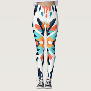 Geometric Southwest Ikat Design Leggings