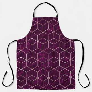 Geometric Sparkle Gold Foil Texture Apron