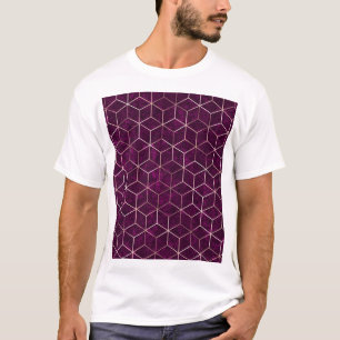Geometric Sparkle Gold Foil Texture T-Shirt