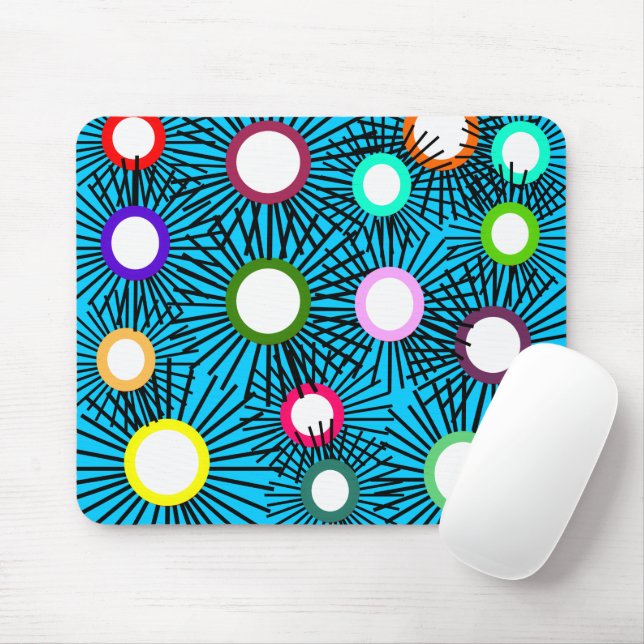 Geometric Spike Balls  Mouse Pad (With Mouse)