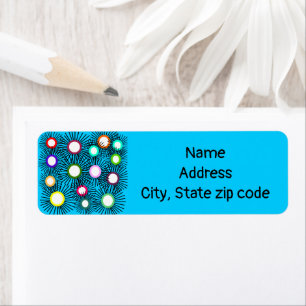 Geometric Spike Balls Return Address Label
