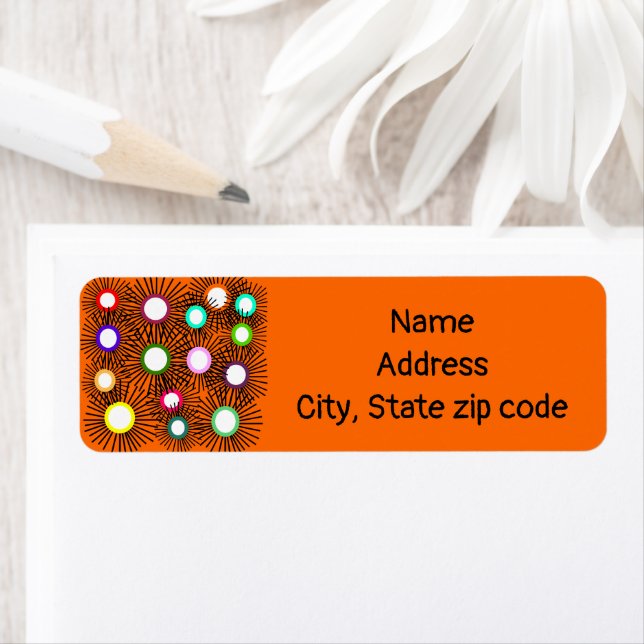 Geometric Spike Balls  Return Address Label (Insitu)