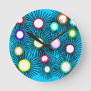 Geometric Spike Balls  Round Clock