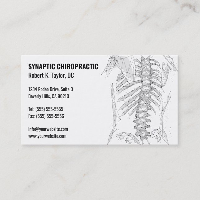 Geometric Spine Chiropractic Business Cards (Front)