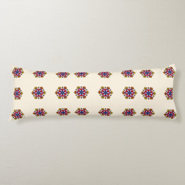 Geometric Spooky Floral Body Cushion (Front)