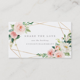 Geometric Spring Romance Hashtag Card