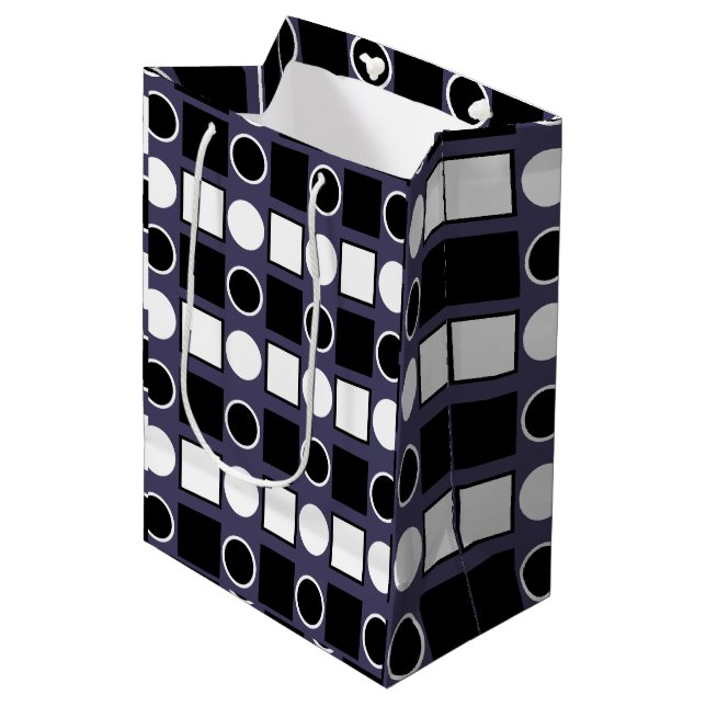 Geometric Square Circle Geometric  Medium Gift Bag (Front Angled)