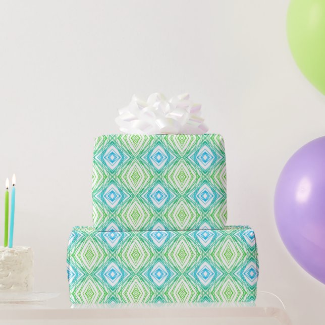 Geometric Square & Diamond Wrapping Paper (Party Gifts)