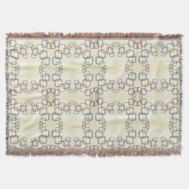 Geometric Square Pattern Blanket (Front)