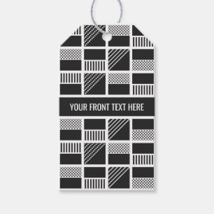 Geometric Squares custom gift tags