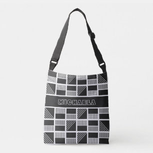 Geometric Squares custom monogram bags