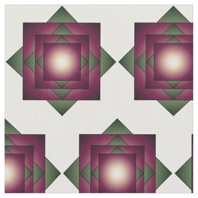 Geometric Squares Fabric (Close Up)