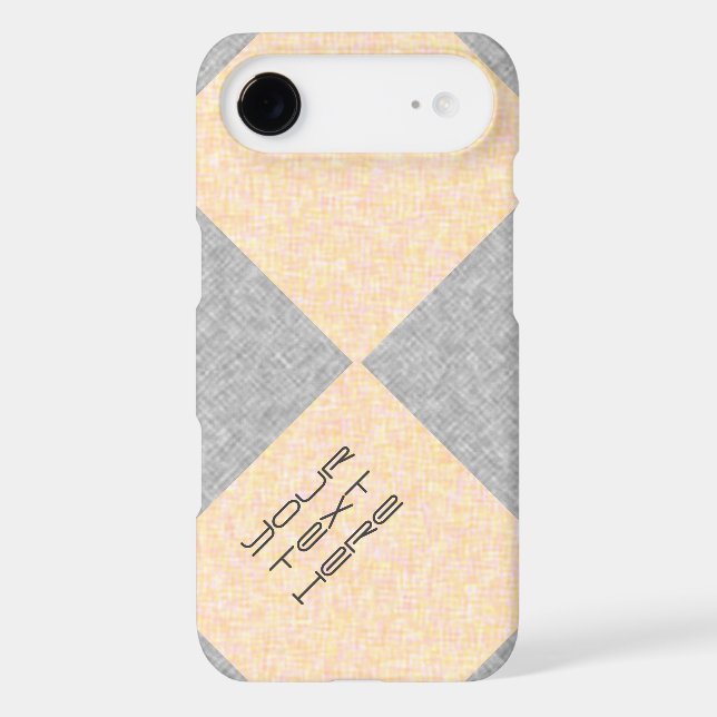 Geometric Squares Grey Peach (Back)