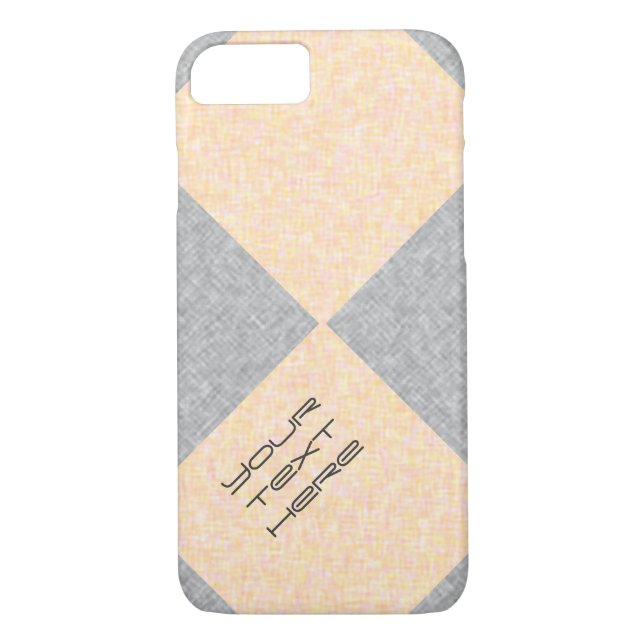 Geometric Squares Grey Peach Case-Mate iPhone Case (Back)