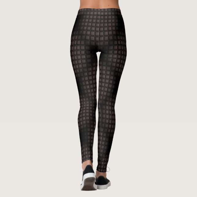 Geometric Squares Pattern 2 Leggings (Back)