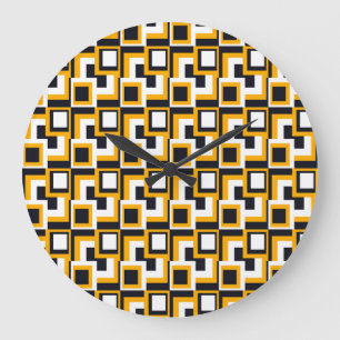 Geometric Squares: Seamless Print Large Clock