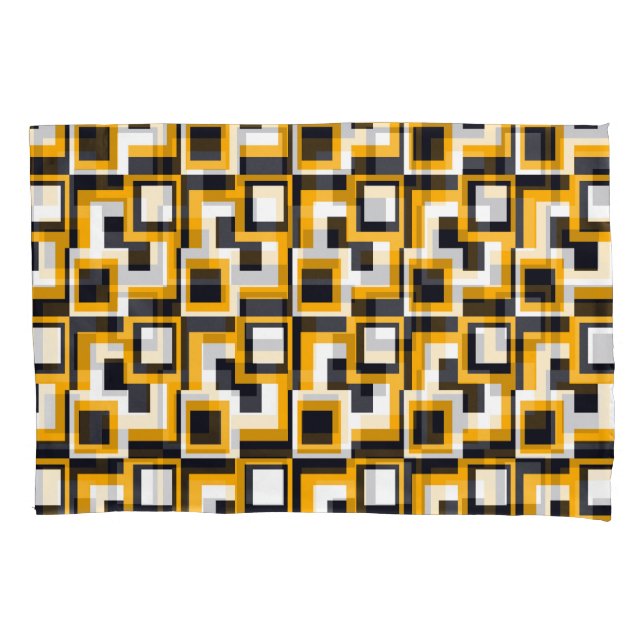 Geometric Squares: Seamless Print Pillowcase (Front)