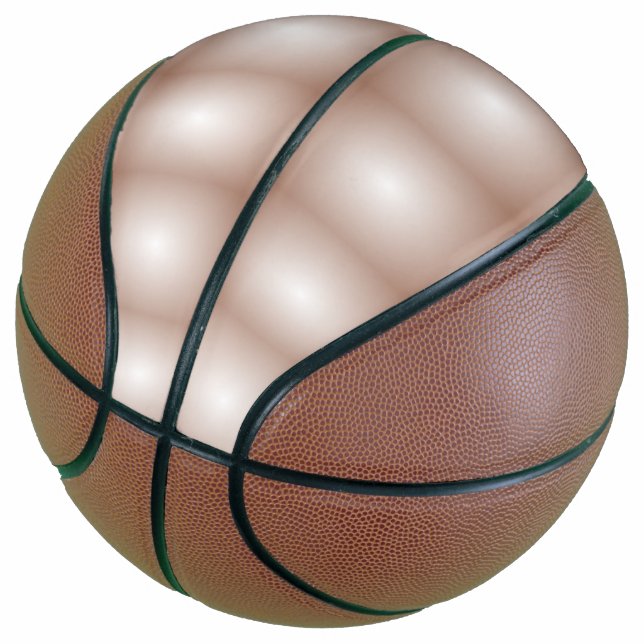 Geometric Squares with Mocha Mousse Gradient White Basketball (Angled)