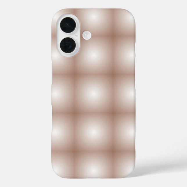 Geometric Squares with Mocha Mousse Gradient White Case-Mate iPhone Case (Back)