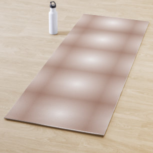 Geometric Squares with Mocha Mousse Gradient White Yoga Mat