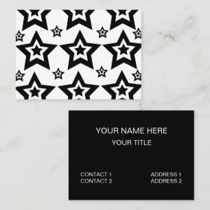 Geometric Star Black and White Geometric Star Business Card