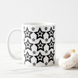 Geometric Star Black and White Geometric Star Coffee Mug