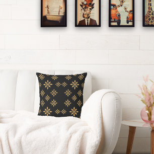 Geometric Star-like Petal Flower Repeating Cushion