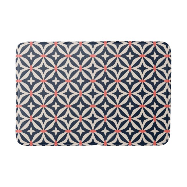 Geometric Star Pattern Bath Mat (Front)