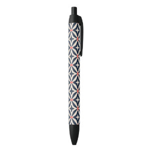 Geometric Star Pattern Black Ink Pen