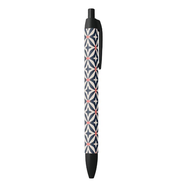 Geometric Star Pattern Black Ink Pen (Bottom (Vertical))