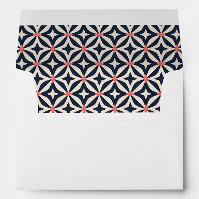 Geometric Star Pattern Envelope (Back (Bottom))