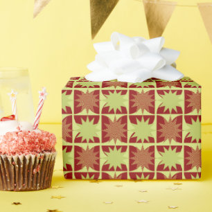 Geometric starburst pattern wrapping paper