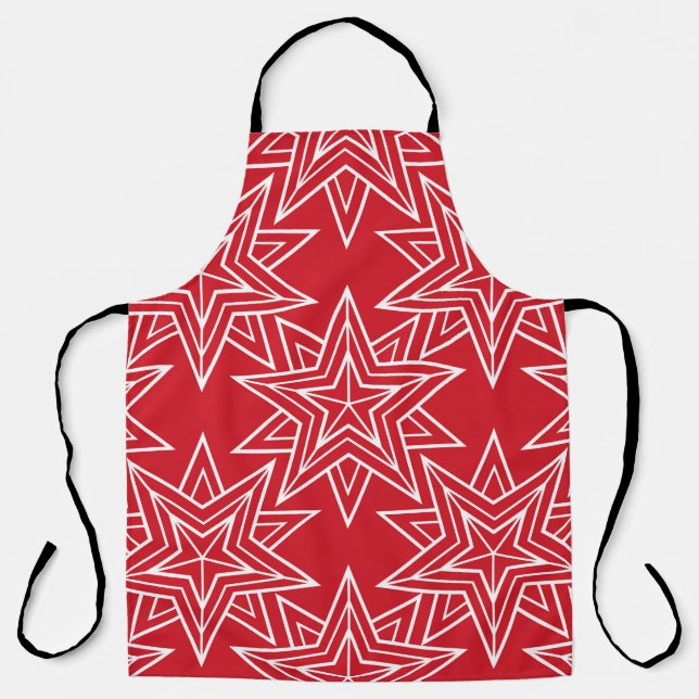 Geometric stars,  vintage seamless pattern,  chris apron (Front)