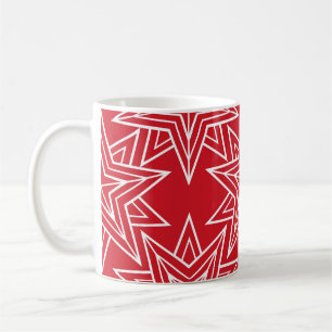 Geometric stars, vintage seamless pattern, chris coffee mug