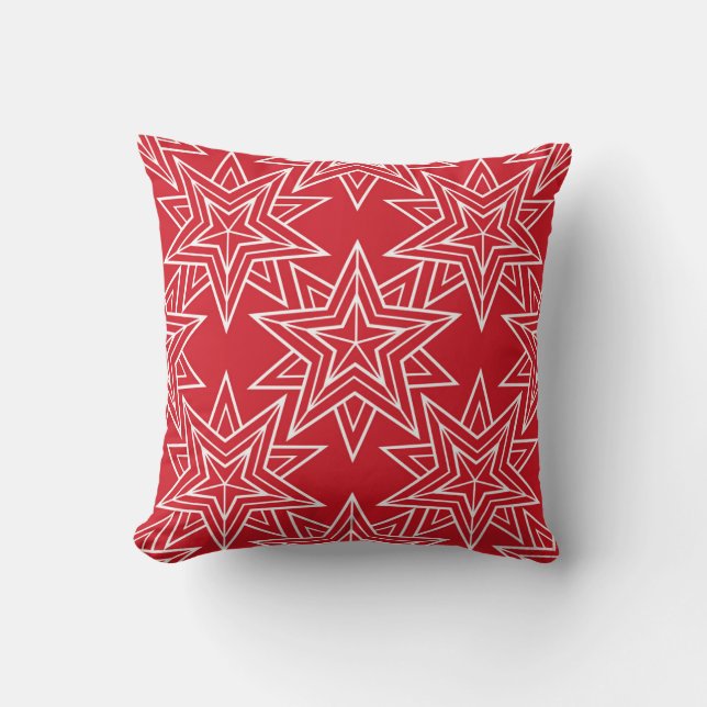 Geometric stars,  vintage seamless pattern,  chris cushion (Front)