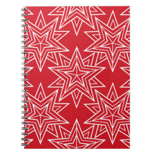 Geometric stars, vintage seamless pattern, chris notebook