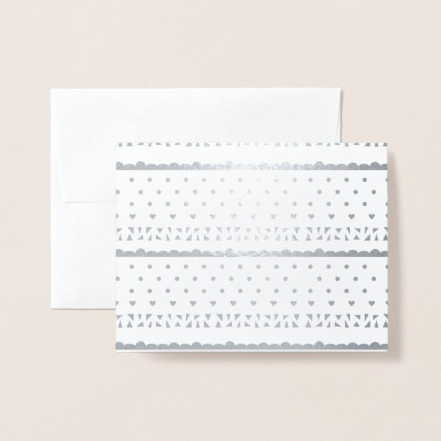 Geometric Stationery Foil Card (Front With Envelope)