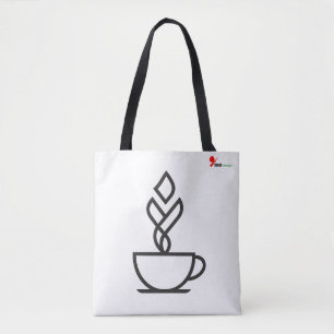 Geometric Steam Coffee Cup – Minimalist Te Tote Bag