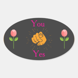 geometric sticker, pink green sticker, modern pat oval sticker